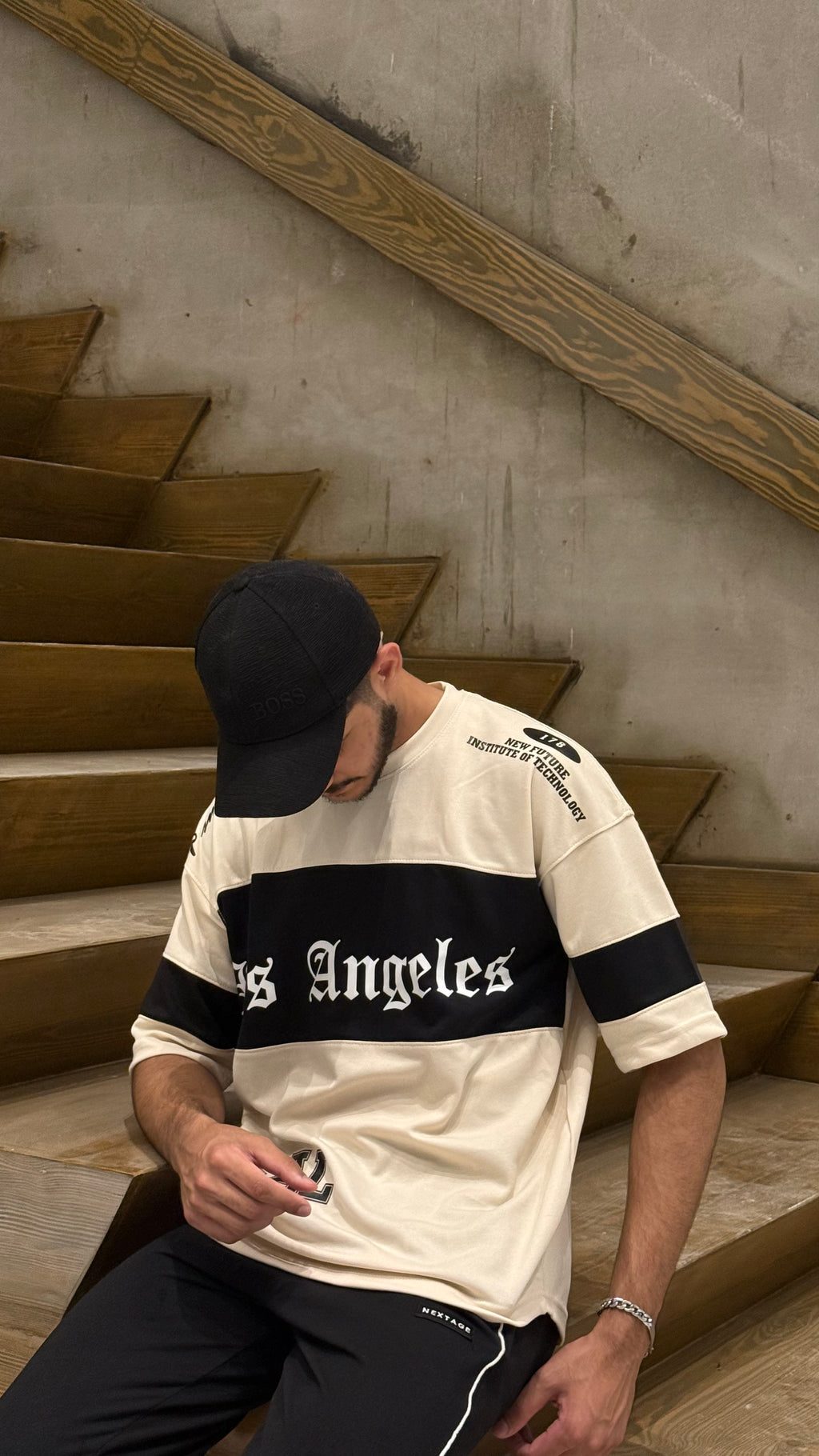 Double sided cotton drop shoulder