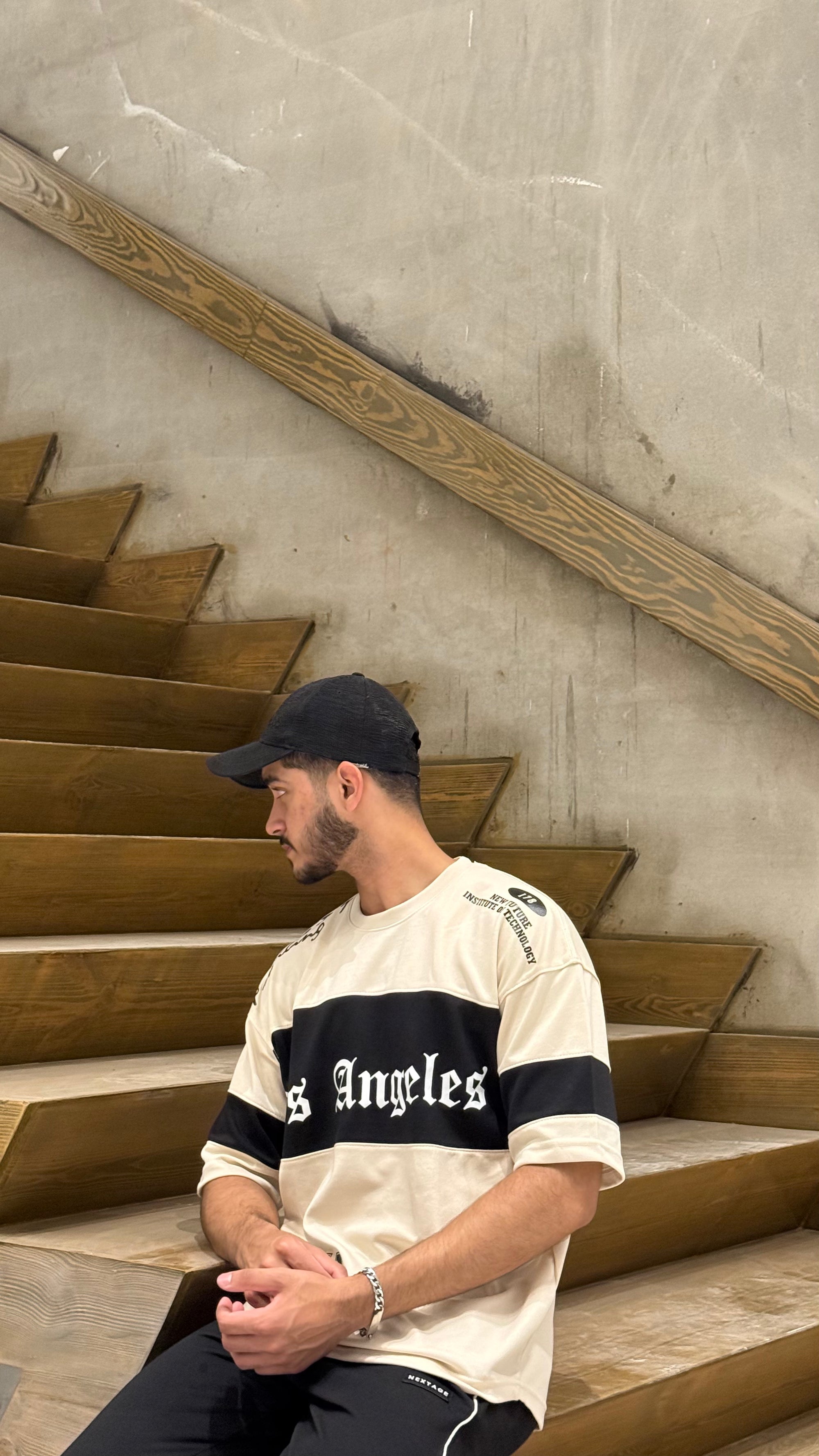 Double sided cotton drop shoulder